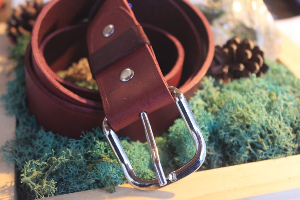 Ceinture Bordeau Boucle argent