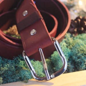 Ceinture Bordeau Boucle argent