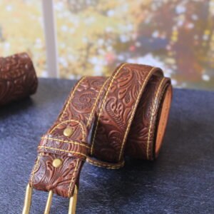 Ceinture Western couture jaune