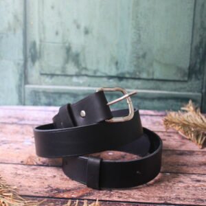 Ceinture noir boucle argent