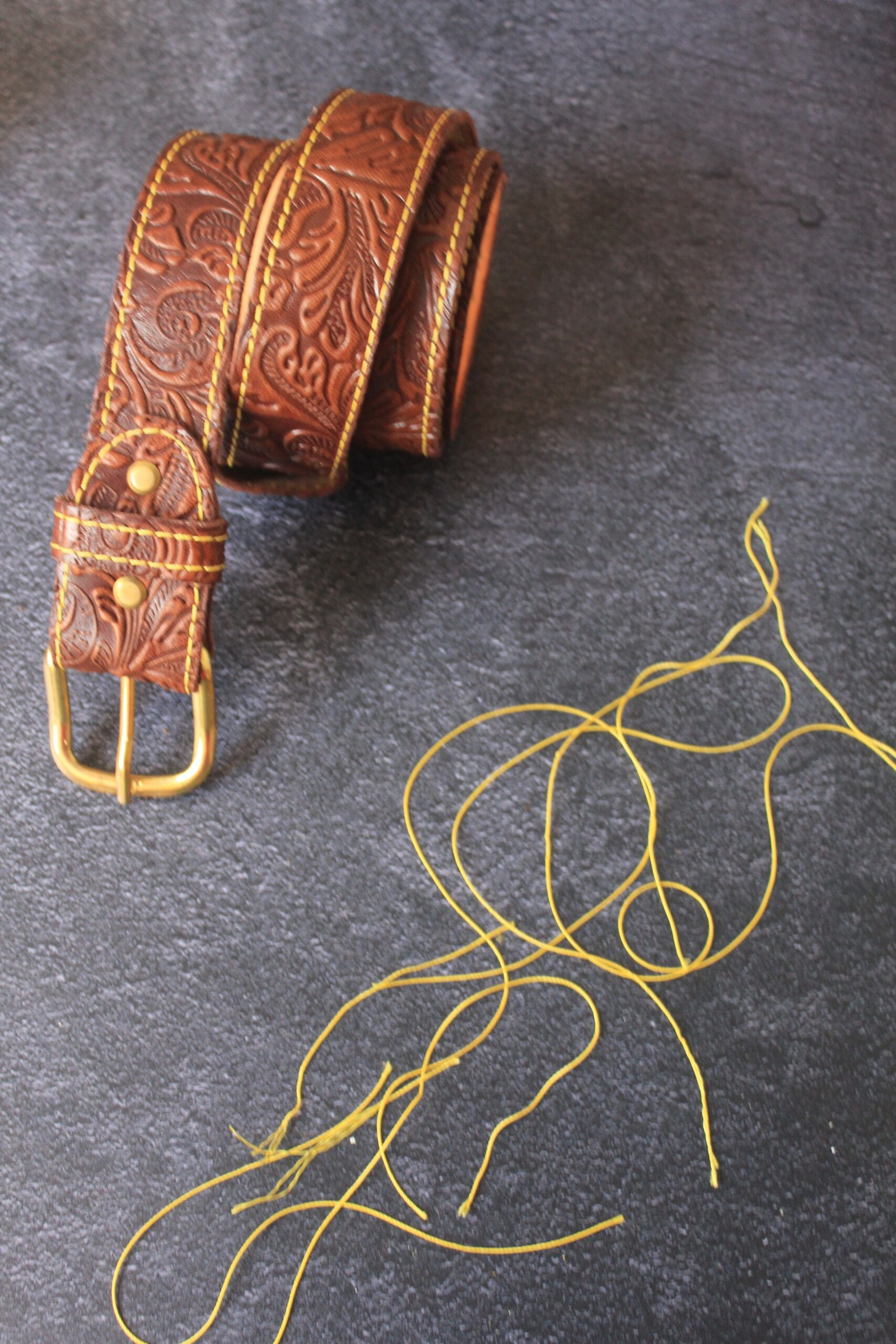 Ceinture Western couture jaune – Image 5
