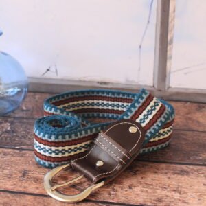 Ceinture tissé bleu