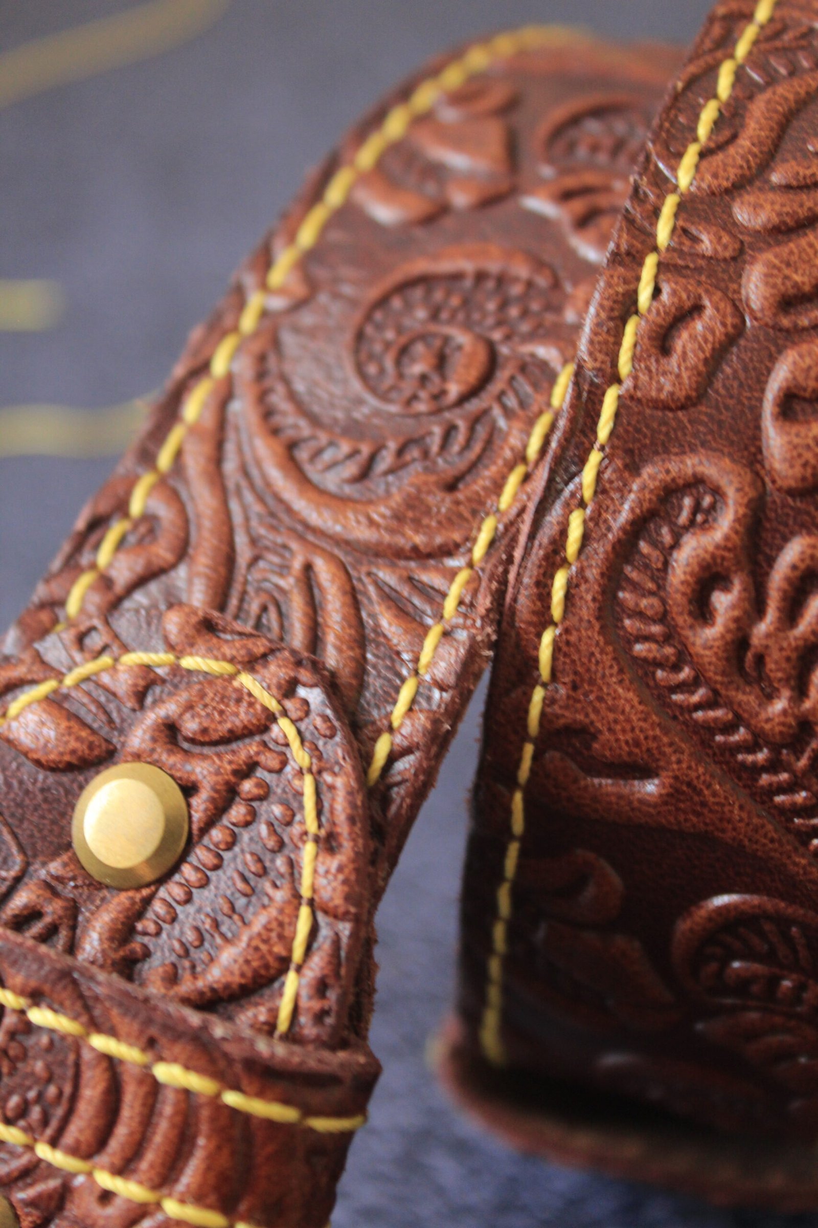 Ceinture Western couture jaune – Image 4