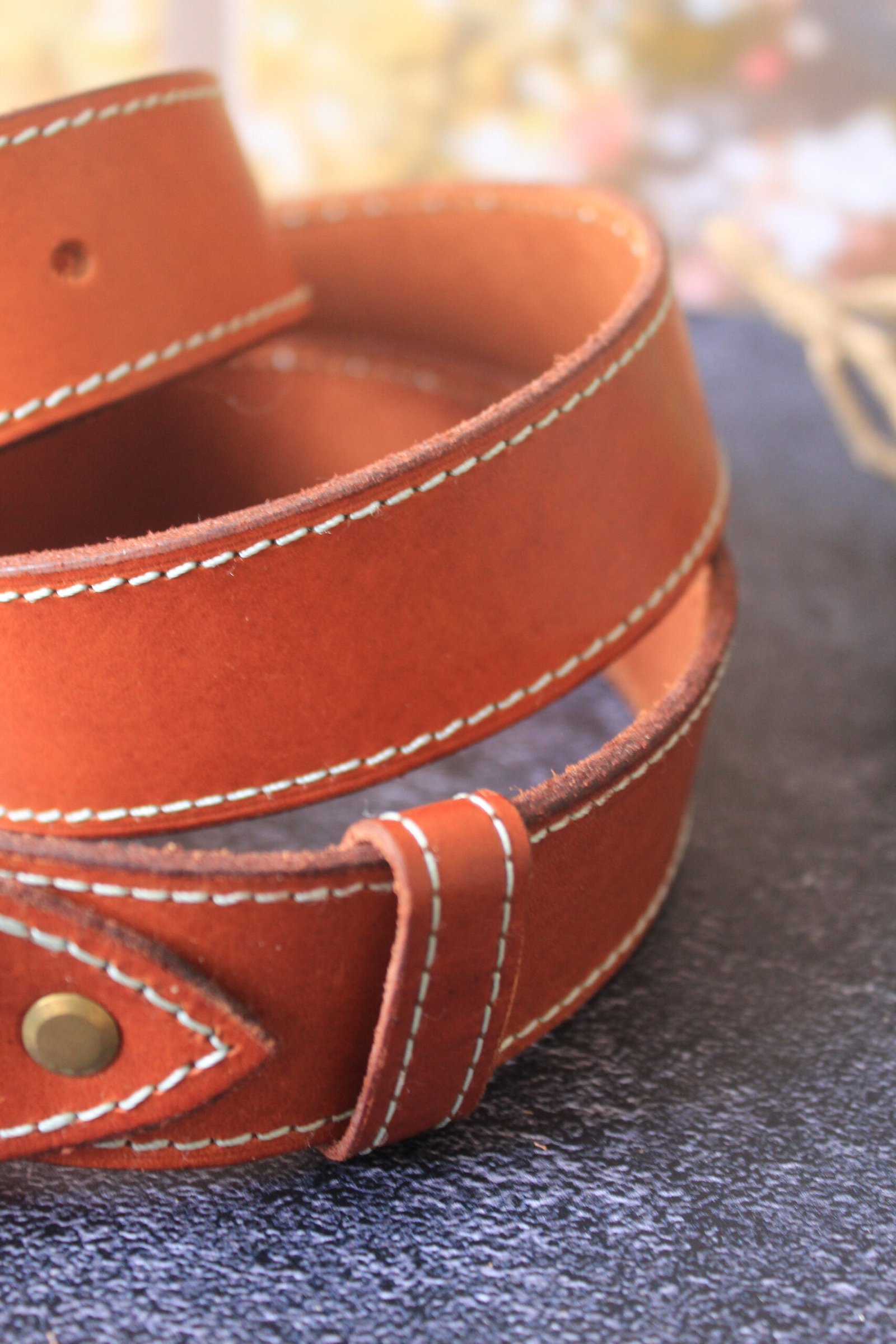 Ceinture écureuil couture vert pâle boucle or – Image 5
