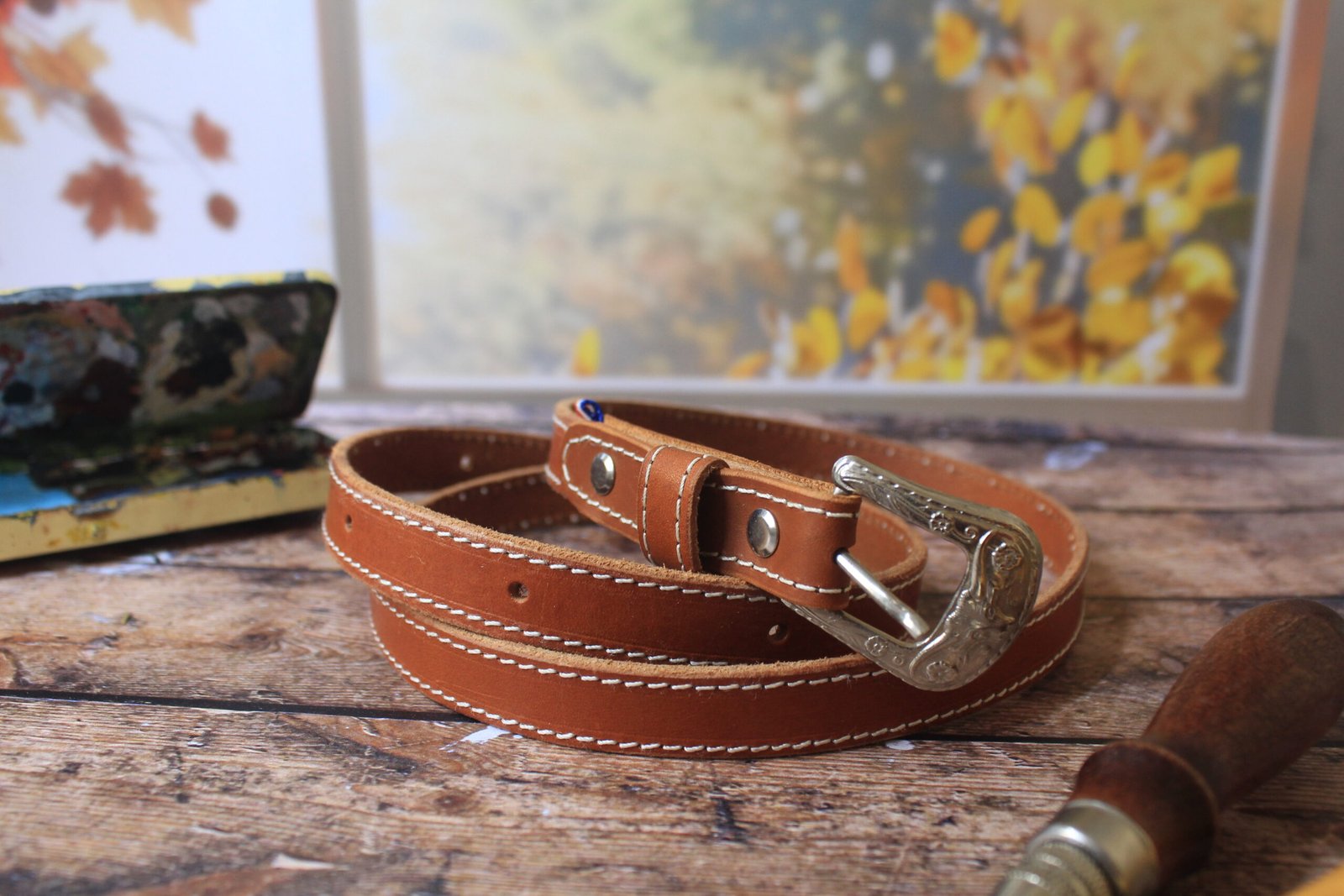 Ceinture fine boucle argent – Image 6