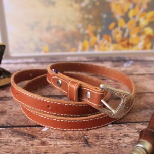 Ceinture fine boucle argent