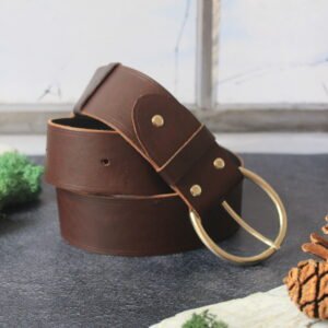 Ceinture Large Chocolat boucle argent